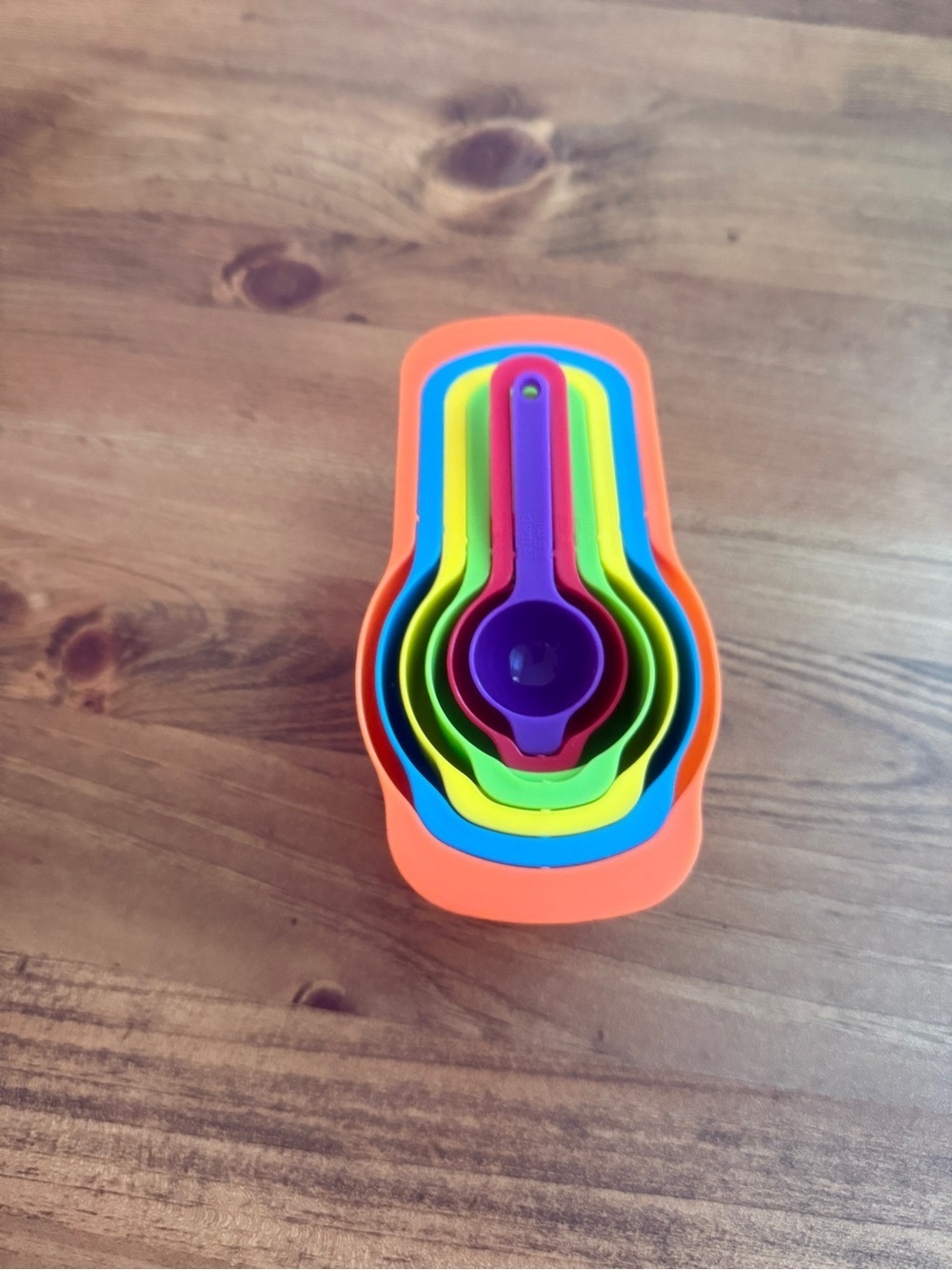 Stackable Multicolor Measuring Cups and Spoons Set